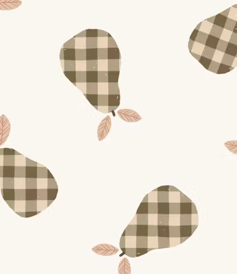 OD- Gingham Pears Brown Large