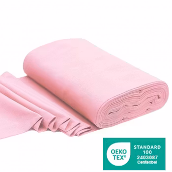 Rundstrikket ribb pink