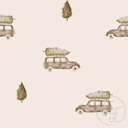 OD- Christmas Cars Sepia