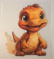 DTF søt oransje dragebaby