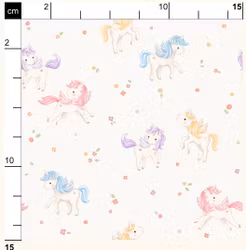 OD- Colorful Unicorns Offwhite
