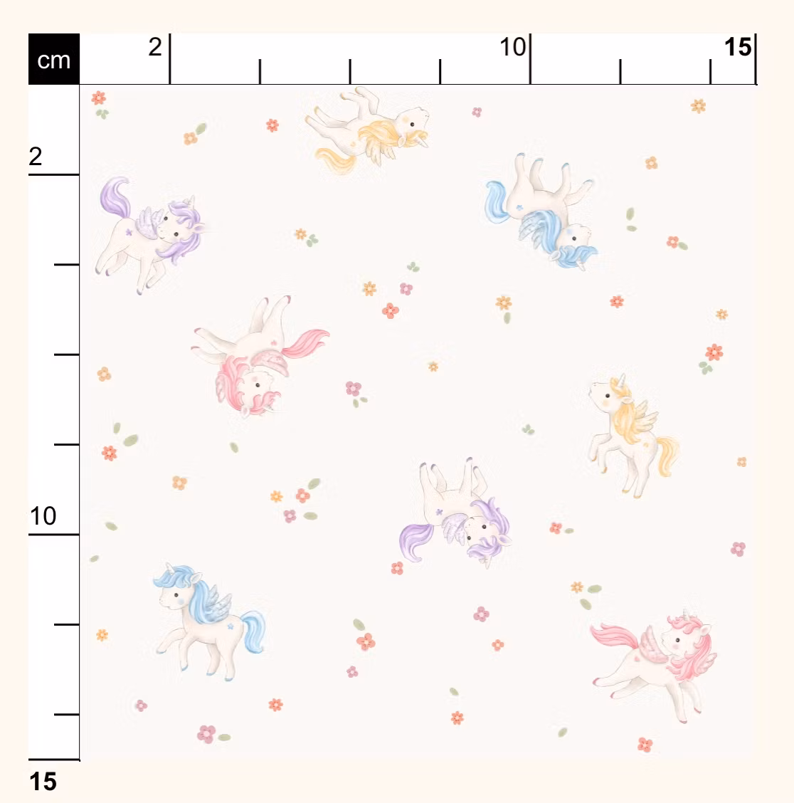 OD- Colorful Unicorns Offwhite small