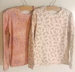 Ribbjersey dots multi pink