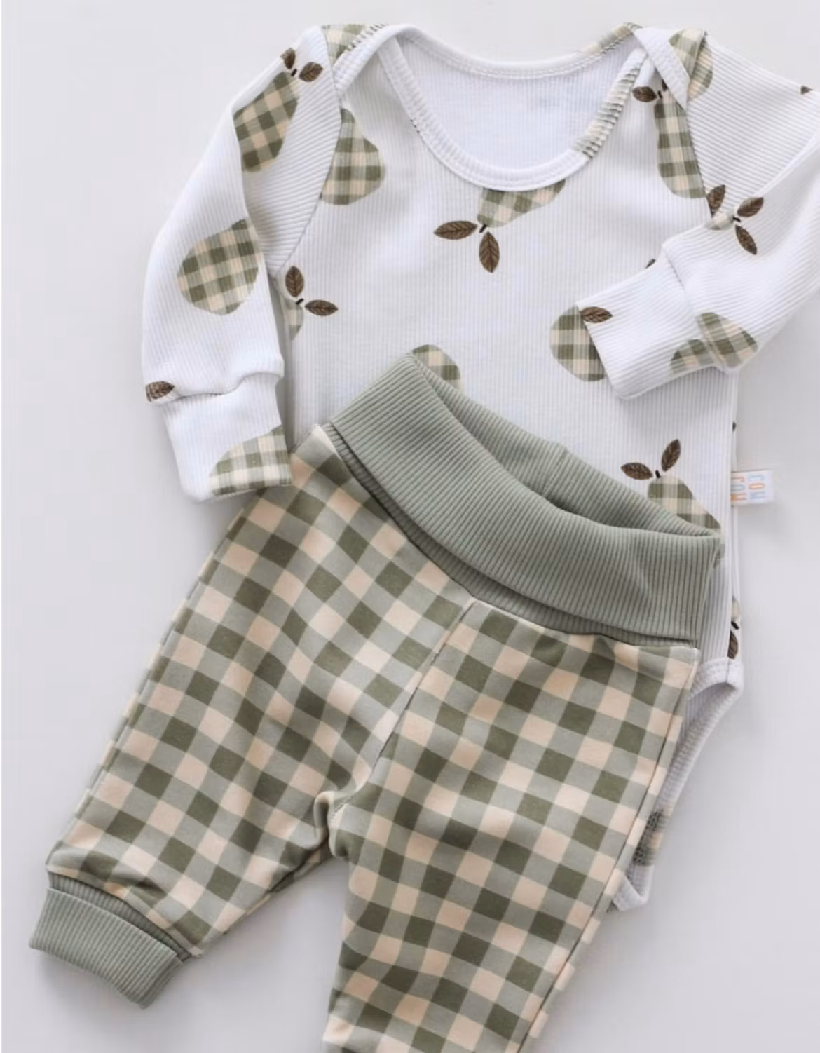 OD- Gingham Pears Brown Small