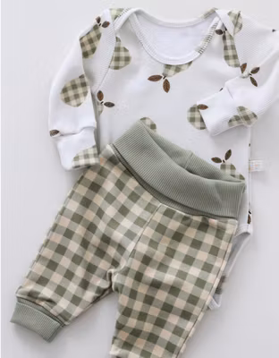 OD- Gingham Pears Brown Small
