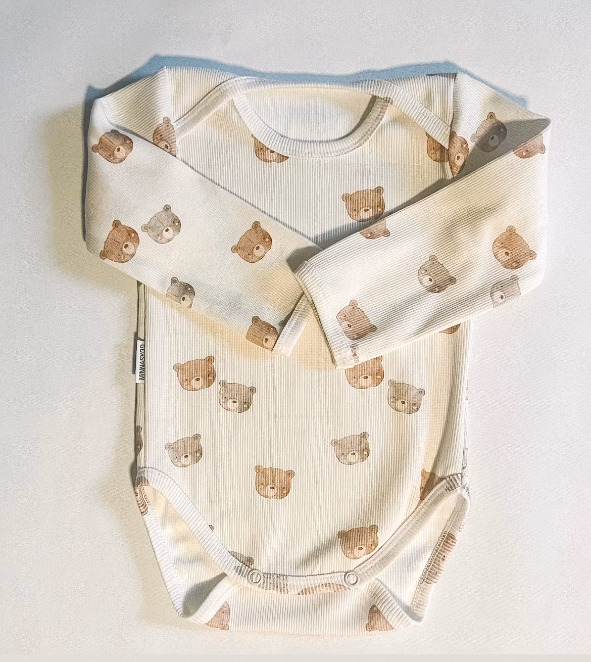 Teddyansikter ribbjersey