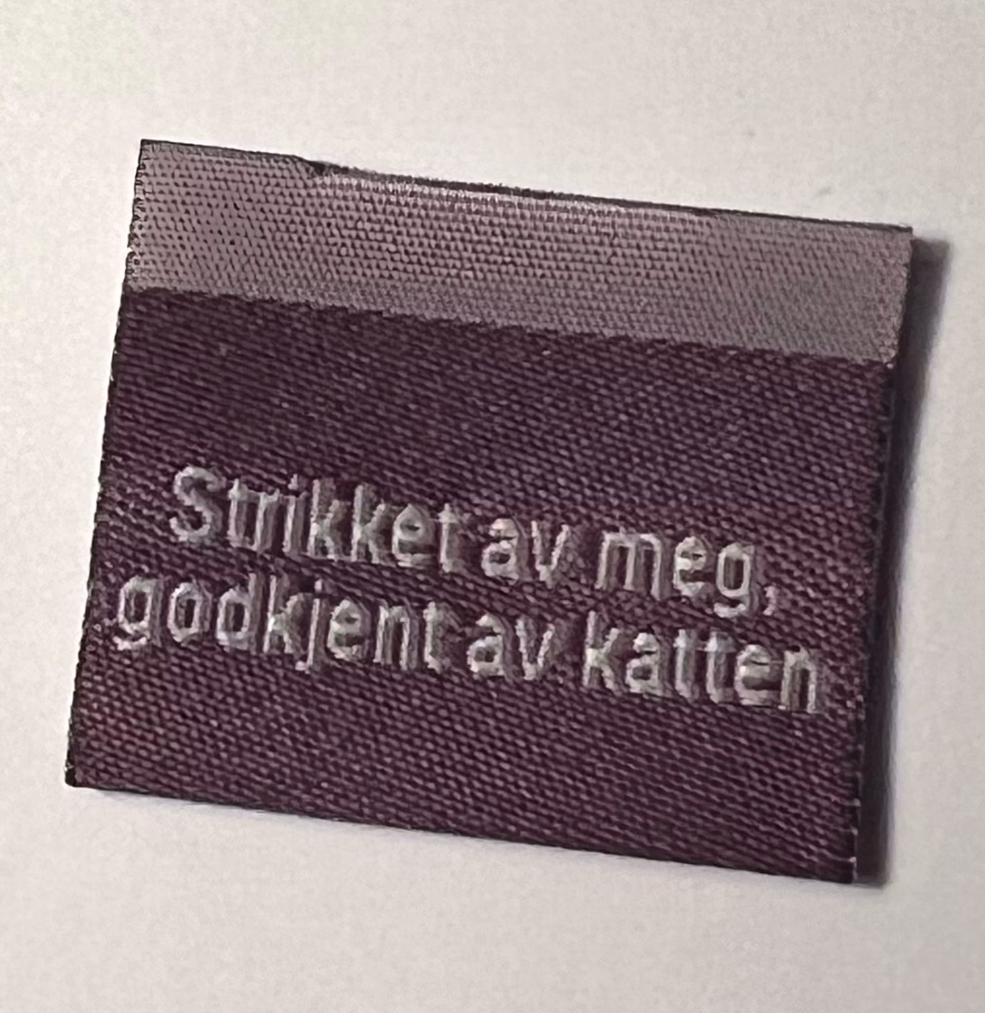 Strikket av meg, godkjent av katten
