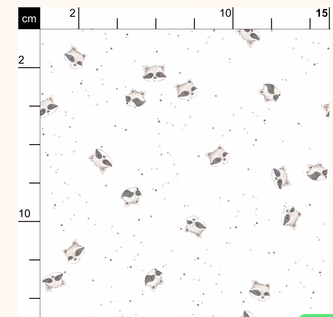 OD- Raccoons Tossed Offwhite