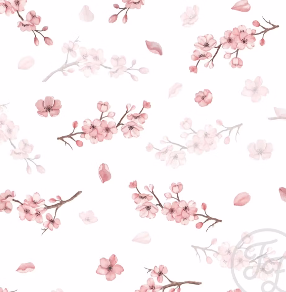 Pink blossom ribbjersey