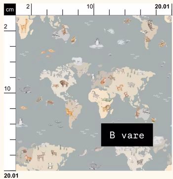 Animals Map Sea Green Jersey