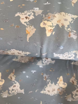 Animals Map Sea Green Jersey