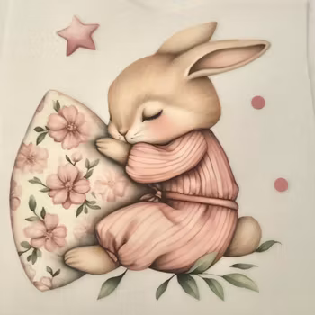 DTF kanin på sovepute