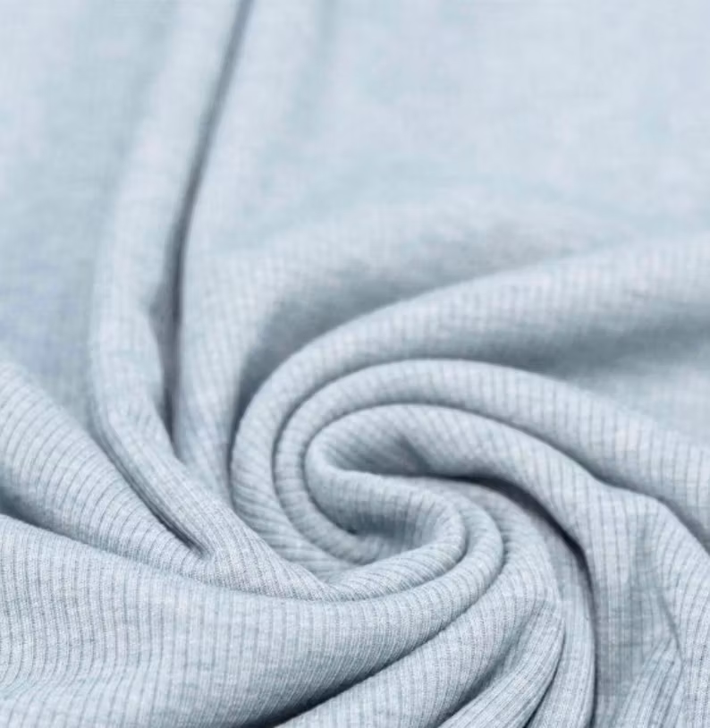 Ribbjersey blue melange