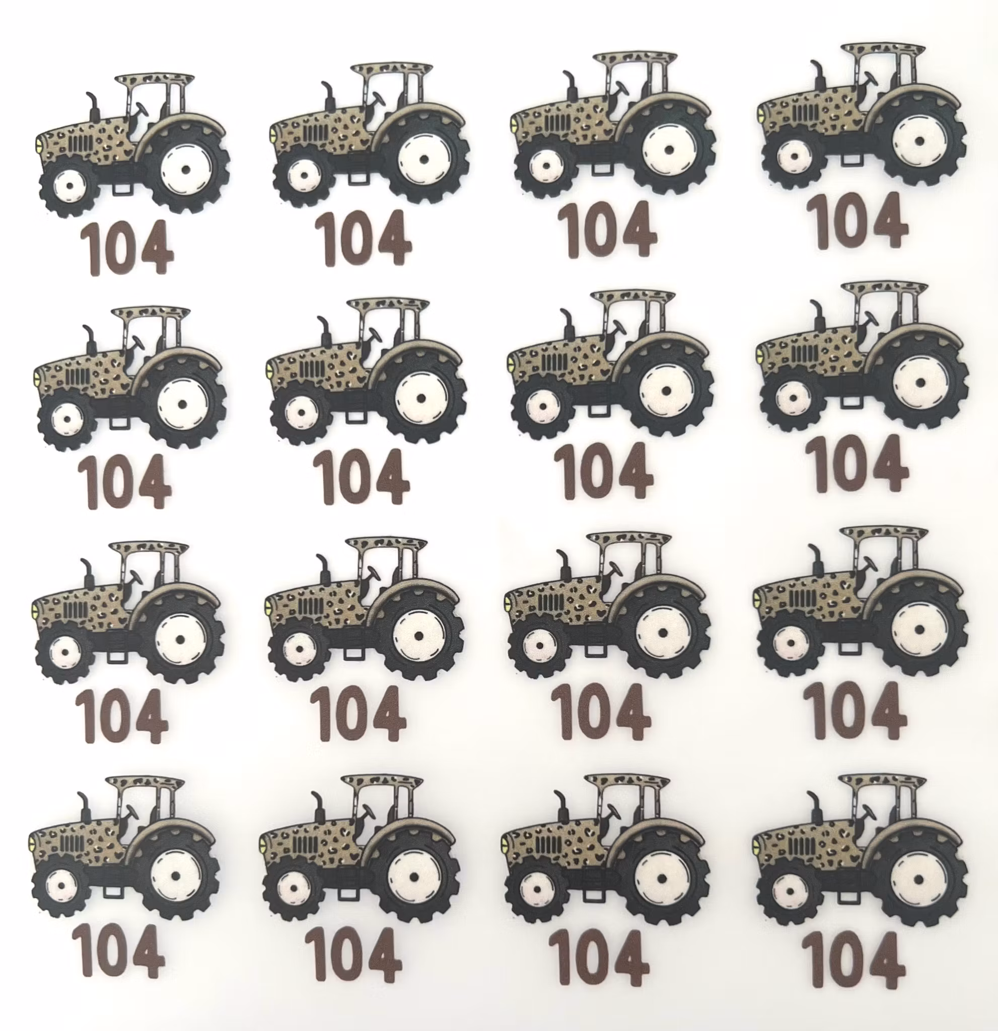 Størrelsesmerker leo traktor 104