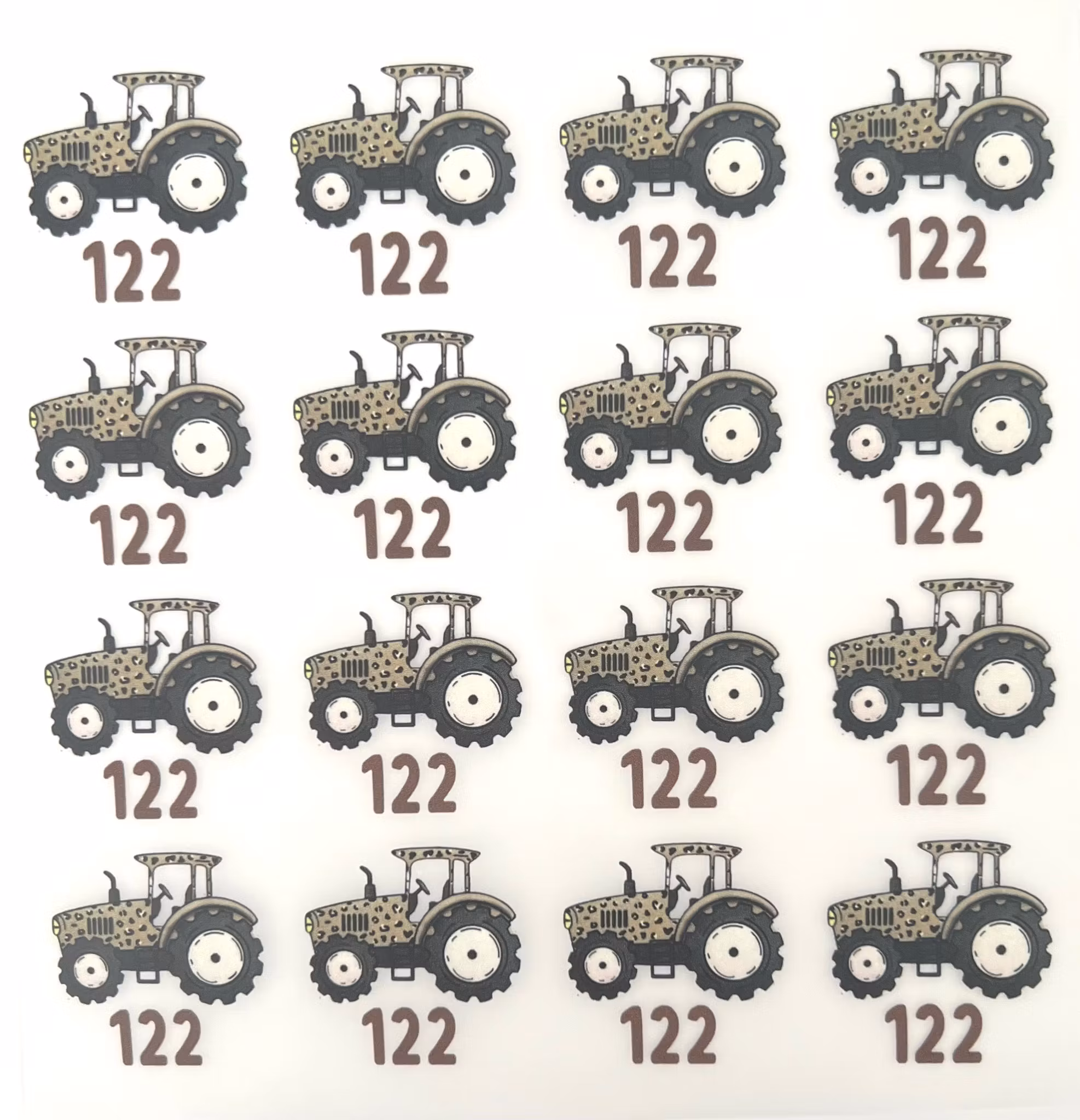 Størrelsesmerker leo traktor 122