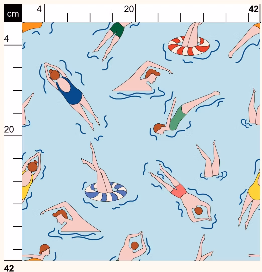 OD- Swimmers in Tropical Blue