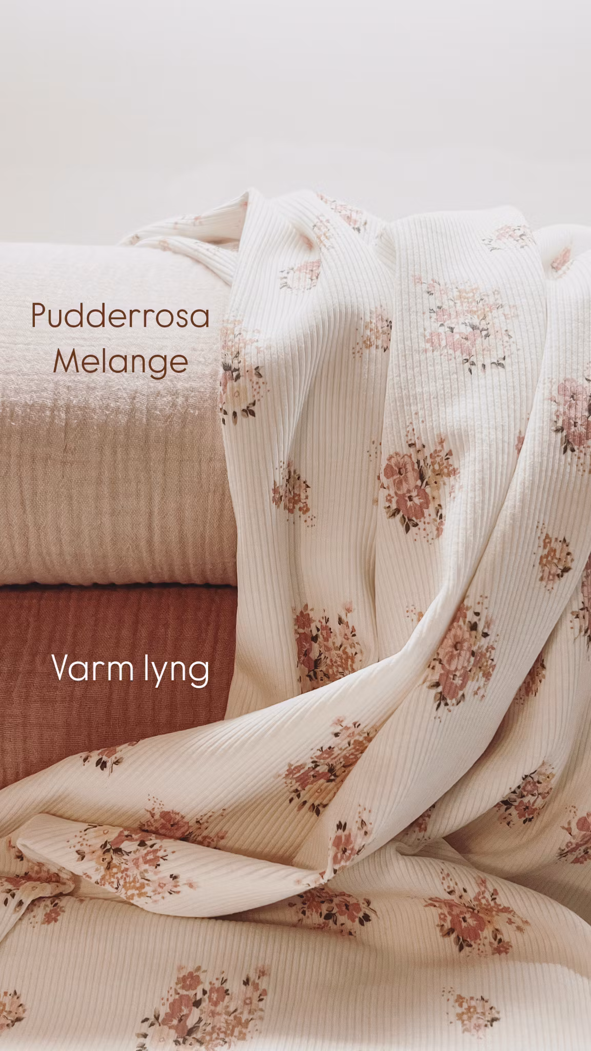 Musselin pudderrosa melange