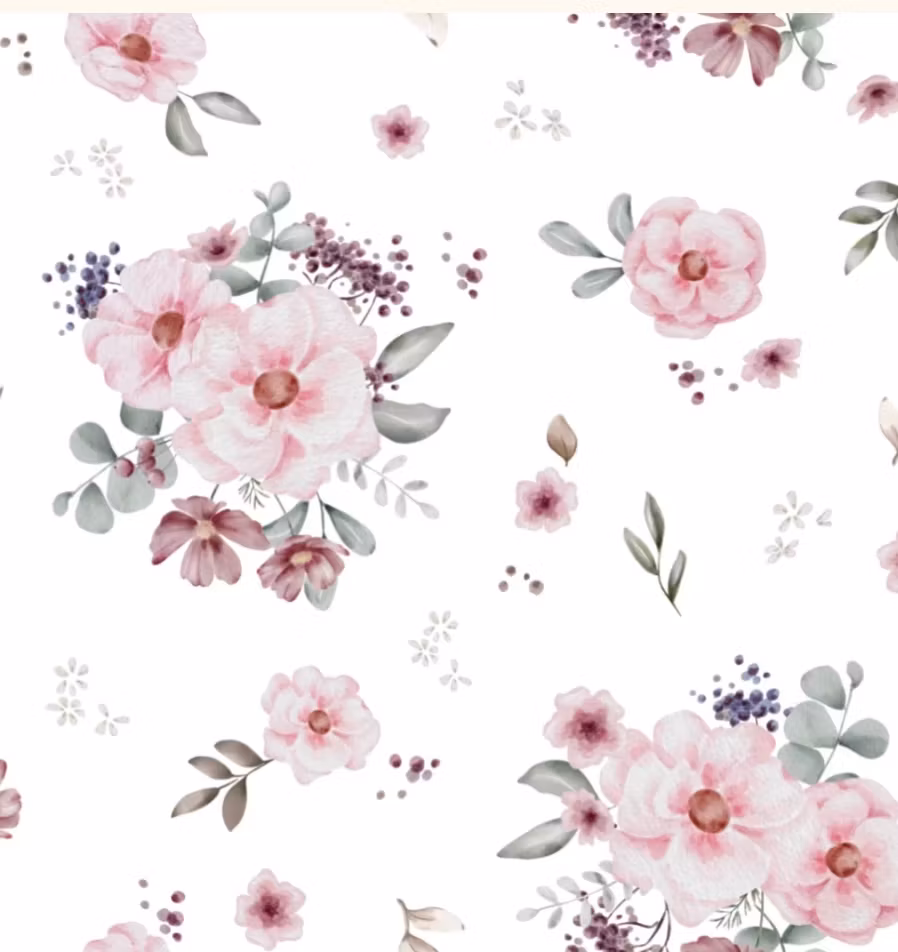 Floral iselin white jersey