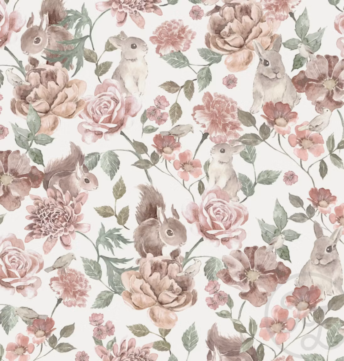 Uregelmessig ribb floral animals