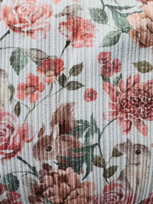 Uregelmessig ribb floral animals