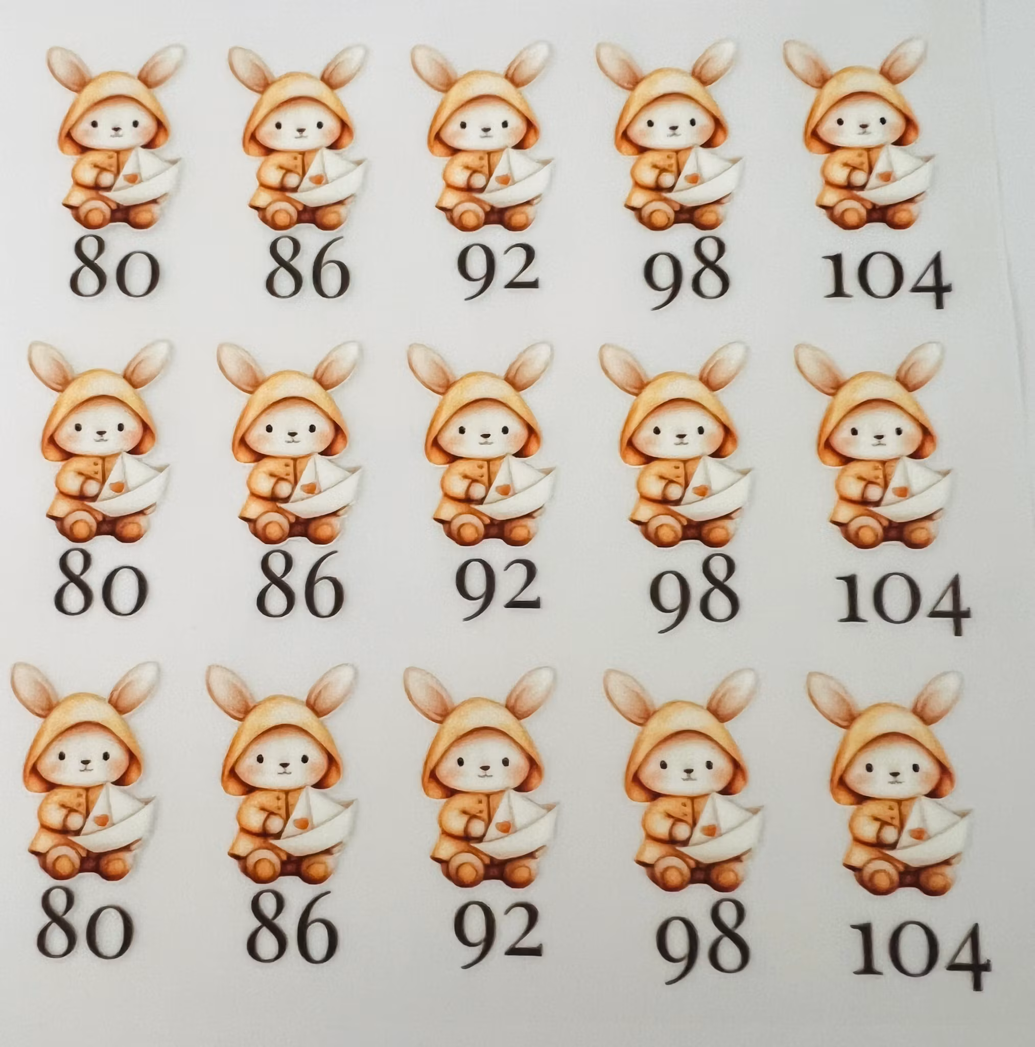 DTF str merke papirbåt