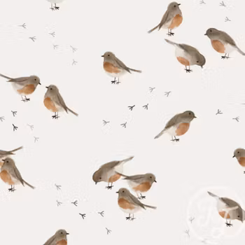 Bomullscanvas robin 1 meter