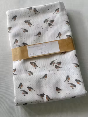 Bomullscanvas robin 1 meter