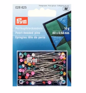 Knappenåler glasshoder perlemor