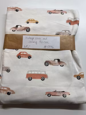 Vintage cars red jersey 70 cm