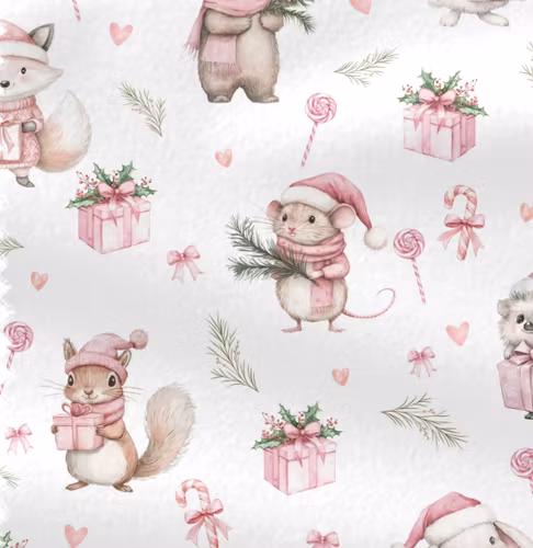 Rosa jul i skogen