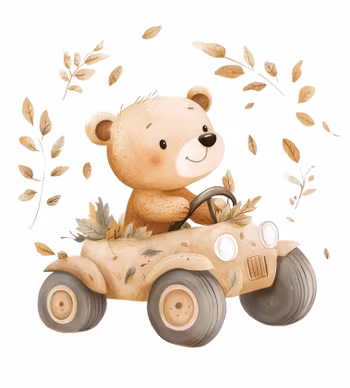 DTF bamse på traktor