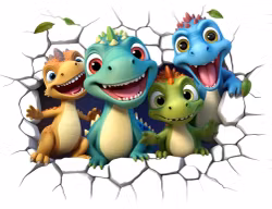 DTF morsomme dinoer i crack