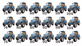 DTF traktor blå str 74-104