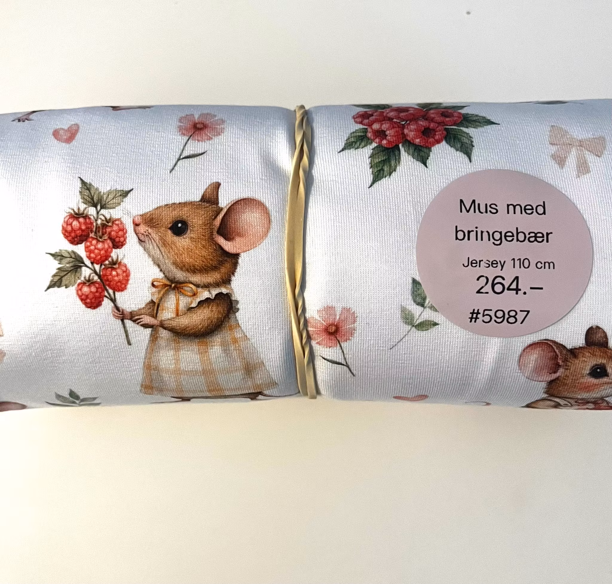 Mus med bringebær
