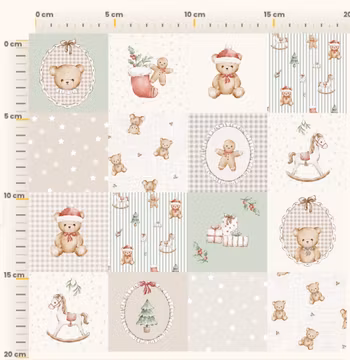 OD- William Teddy Xmas Patchwork – Mint
