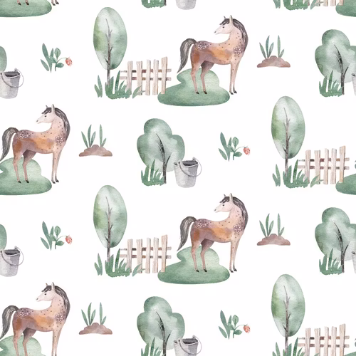 French Terry Horses