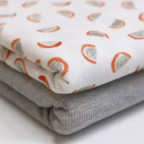 Rib Knit Jersey Vattenmelon