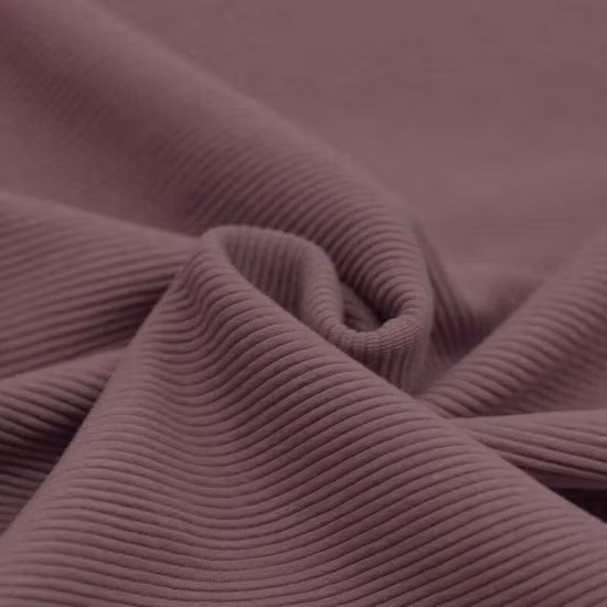 Ottoman Rib Jersey Old Mauve