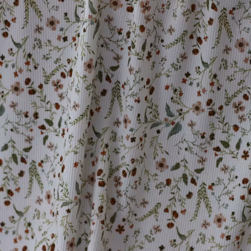Rib Knit Jersey Millefleurs
