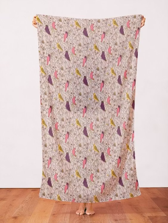 Quilters Cotton Cockatoos Summer Sunshine