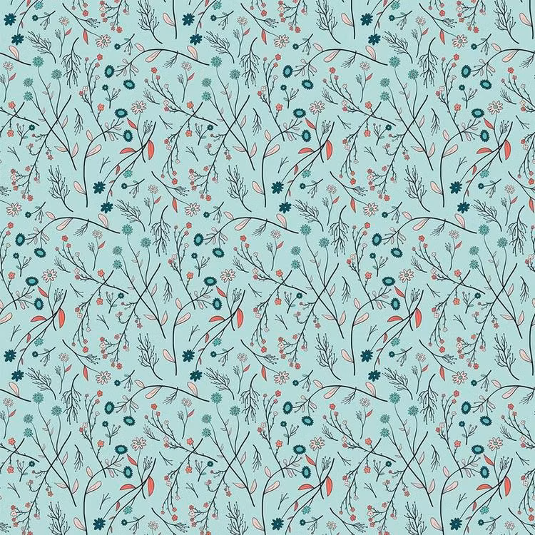 Quilters Cotton Floral Springs Jungle Green