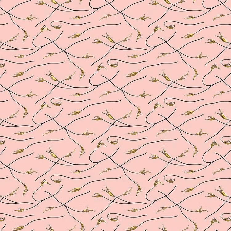 Quilters Cotton Whispy Grass Summer Sunshine