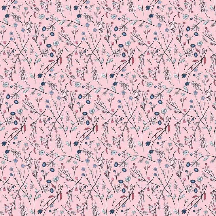 Quilters Cotton Floral Springs Cool Berry