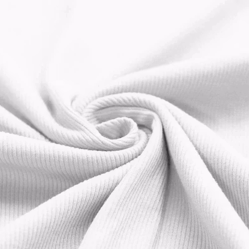 Rib Knit Jersey White