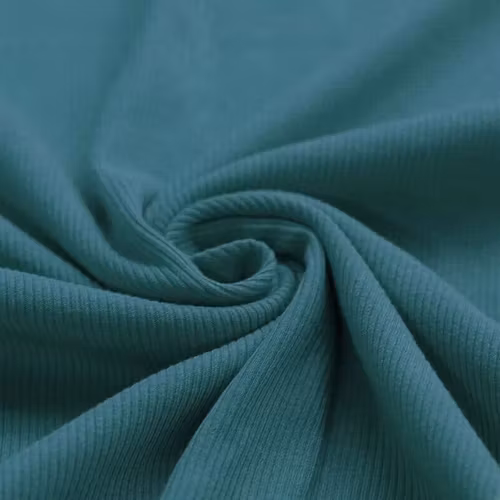 Rib Knit Jersey Petrol