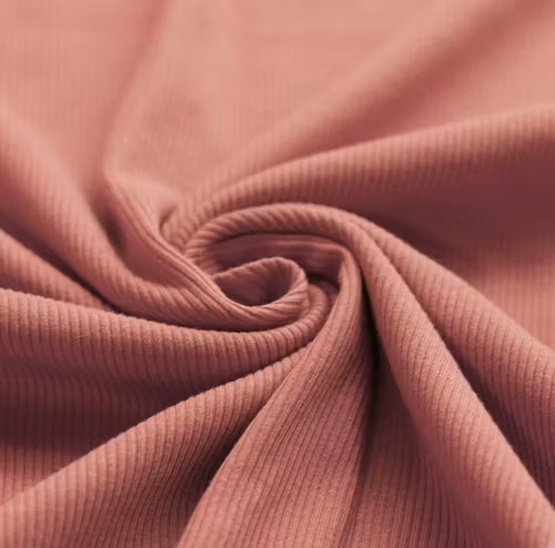 Rib Knit Jersey Clay Pink