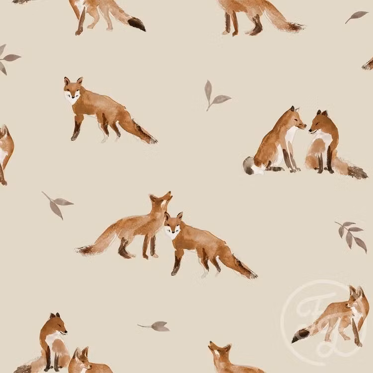 Family Fabrics Jersey Fox Grey