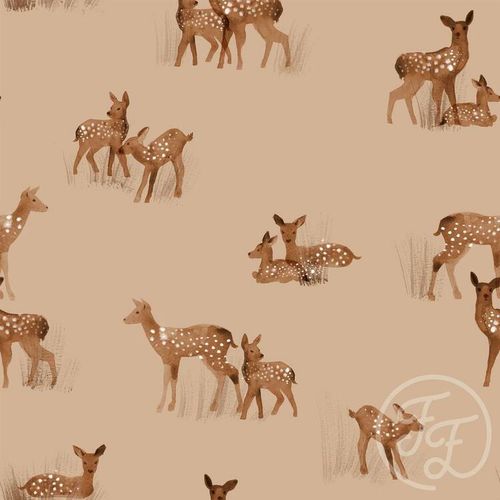 Family Fabrics Jersey Fawn Hazelnut