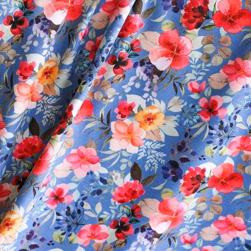 Jersey Flowers Blue Shadow