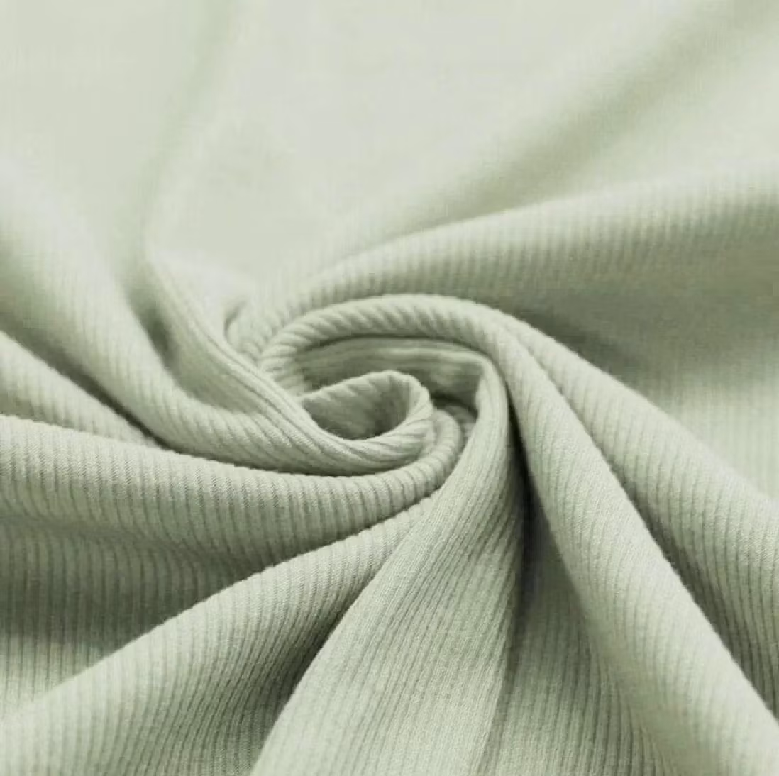 Rib Knit Jersey Vintage Green